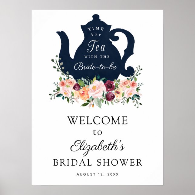 Poster Panneau de bienvenue pour la fête de fiançailles ' (Devant)