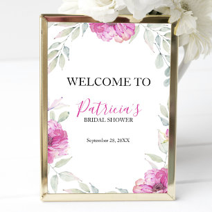 Poster Panneau de bienvenue pour la fête de mariage avec 