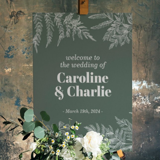 Poster Panneau de bienvenue pour la fête de mariage en fo (Créateur téléchargé)