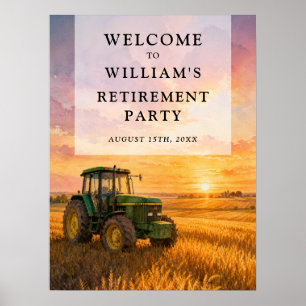 Poster Panneau de bienvenue pour la fête de retraite de t
