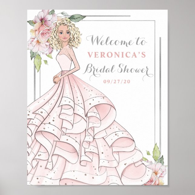 Poster Panneau de bienvenue pour la fête prénuptiale de l (Devant)