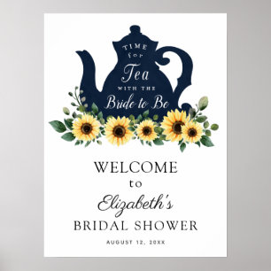 Poster Panneau de bienvenue pour la fête prénuptiale Sunf