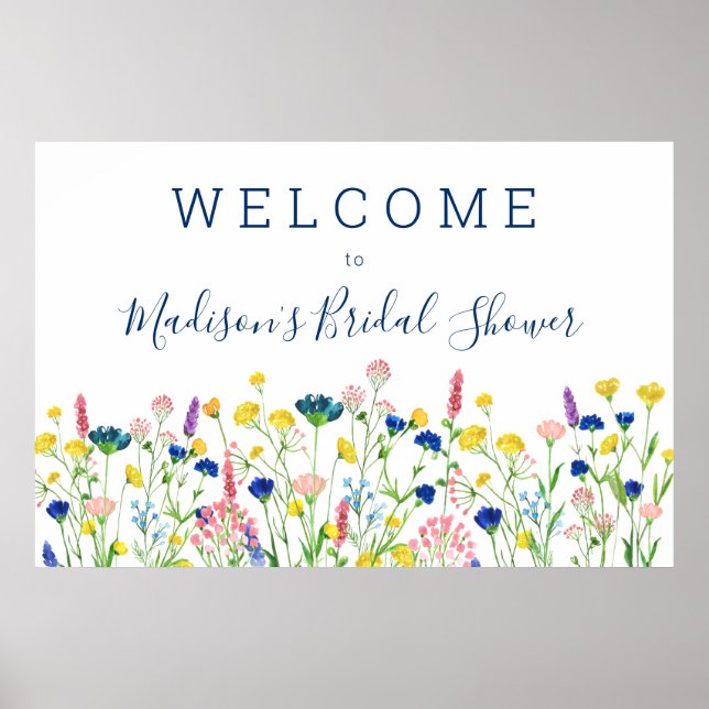 Poster Panneau de bienvenue pour la garden-party de maria (Devant)