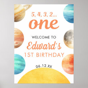 Poster Panneau de bienvenue pour le 1er anniversaire de l