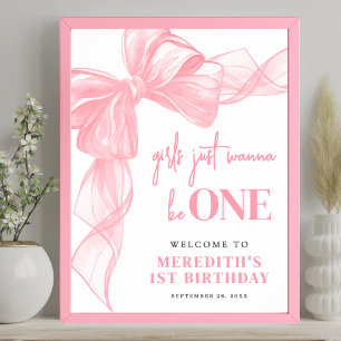 Poster Panneau de bienvenue pour le 1er anniversaire des 