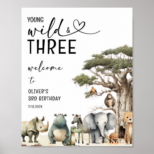 Poster Panneau de bienvenue pour le 3ème anniversaire de  (Devant)