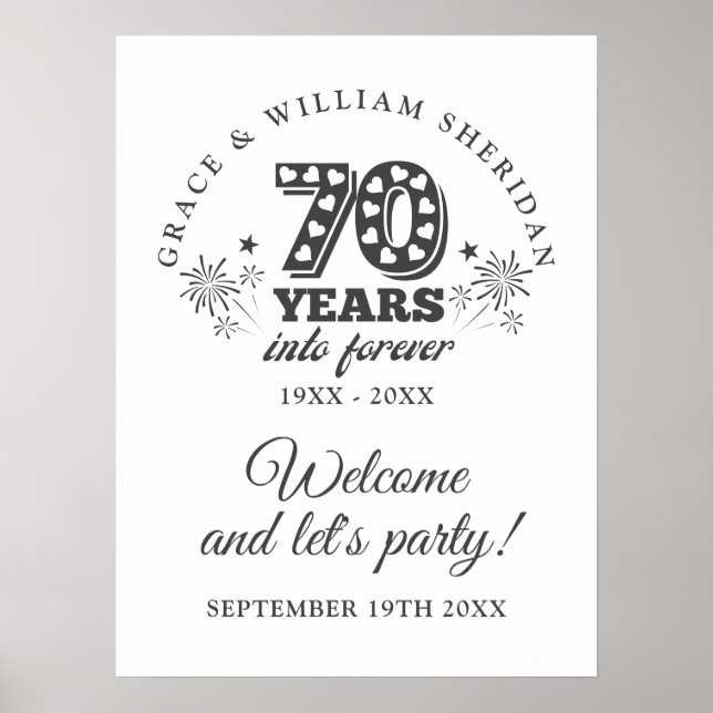 Poster Panneau de bienvenue pour le 70e anniversaire d'In (Devant)