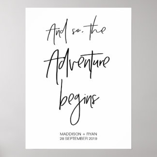 Poster Panneau de Bienvenue pour le Début de l'Aventure