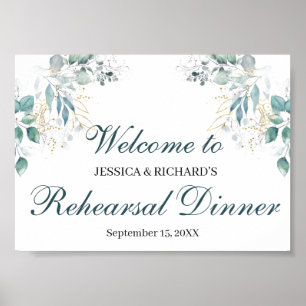 Poster Panneau de bienvenue pour le dîner de répétition