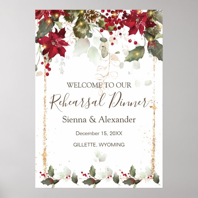 Poster Panneau de bienvenue pour le dîner de répétition d (Devant)