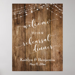 Poster Panneau de bienvenue pour le dîner de répétition W