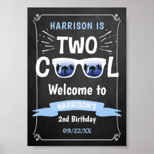 Poster Panneau de bienvenue pour les 2 ans de Deux Garçon