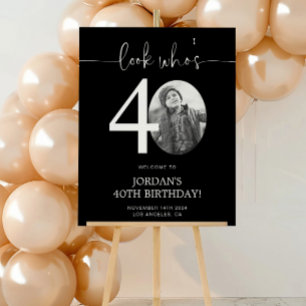 Poster Panneau de bienvenue pour les 40 ans Regardez qu