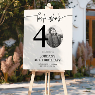Poster Panneau de bienvenue pour les 40 ans Regardez qu