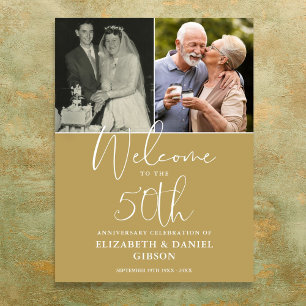 Poster Panneau de bienvenue pour les 50 ans de mariage av