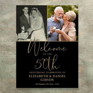 Poster Panneau de bienvenue pour les 50 ans de mariage av