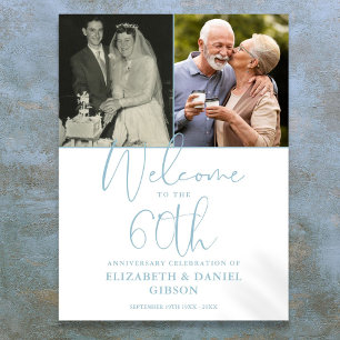 Poster Panneau de bienvenue pour les 60 ans de mariage av