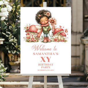 Poster Panneau de Bienvenue pour les 6 ans de Whimsy Pink