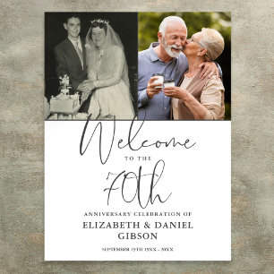 Poster Panneau de bienvenue pour les 70 ans de mariage av