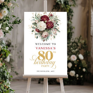 Poster Panneau de bienvenue pour les 80 ans d'Eucalyptus 