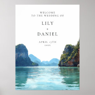 Poster Panneau de bienvenue pour mariage à Phuket Thaïlan
