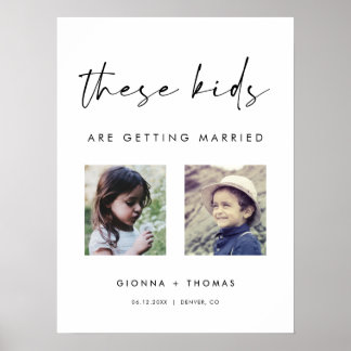 Poster Panneau de bienvenue pour mariage Ces enfants se m