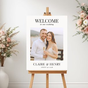 Poster Panneau de Bienvenue pour Photo de Mariage