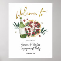 Panneau de bienvenue pour pizza et bière, le parfa