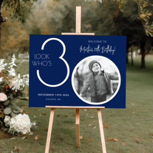 Poster Panneau de bienvenue pour un 30e anniversaire phot