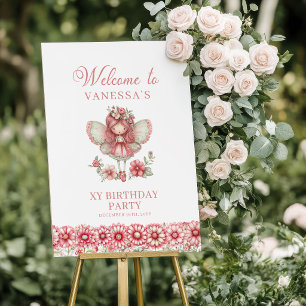 Poster Panneau de Bienvenue pour un 3ème Anniversaire Fée