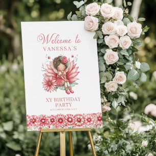 Poster Panneau de bienvenue pour un 5ème anniversaire Fée