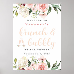 Poster Panneau de bienvenue pour un mariage Brunch et Bub