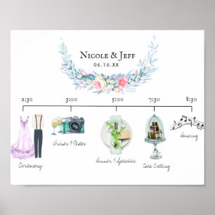 Poster Panneau de bienvenue pour un mariage décontracté