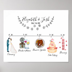 Poster Panneau de bienvenue pour un mariage décontracté