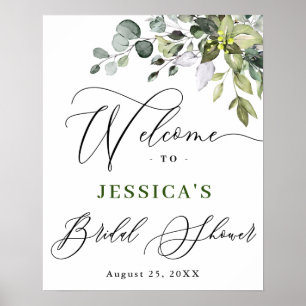 Poster Panneau de bienvenue pour une baby shower aquarell