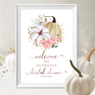 Poster Panneau de bienvenue pour une baby shower automnal