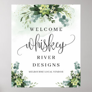 Poster Panneau de bienvenue pour une baby shower avec des