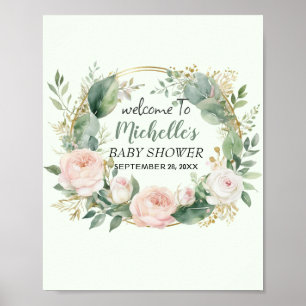 Poster Panneau de bienvenue pour une baby shower avec une