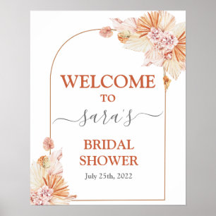 Poster Panneau de bienvenue pour une baby shower bohème e