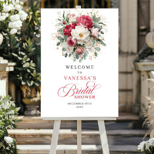 Poster Panneau de bienvenue pour une baby shower bohème f
