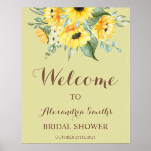 Poster Panneau de Bienvenue pour une Baby Shower Champêtr