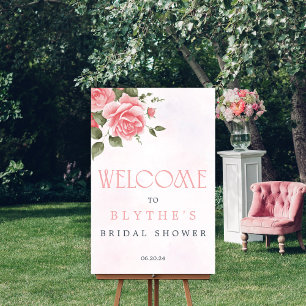 Poster Panneau de bienvenue pour une baby shower de maria
