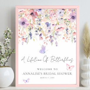 Poster Panneau de bienvenue pour une baby shower de maria