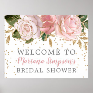 Poster Panneau de bienvenue pour une baby shower de maria