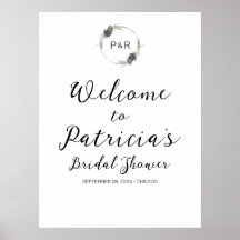 Panneau de bienvenue pour une baby shower de maria