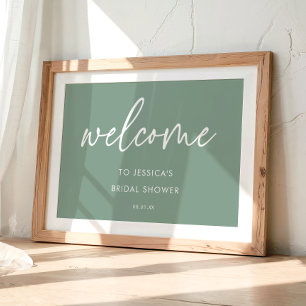 Poster Panneau de bienvenue pour une baby shower minimali