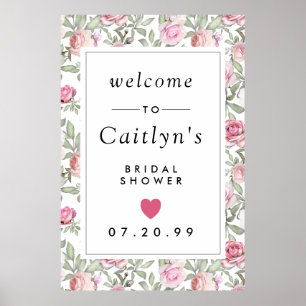Poster Panneau de bienvenue pour une baby shower Rustique