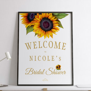 Poster Panneau de bienvenue pour une baby shower rustique