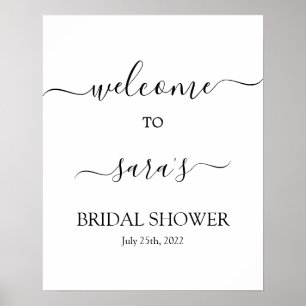 Poster Panneau de bienvenue pour une baby shower simple e