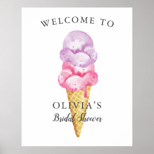Poster Panneau de bienvenue pour une baby shower sur le t
